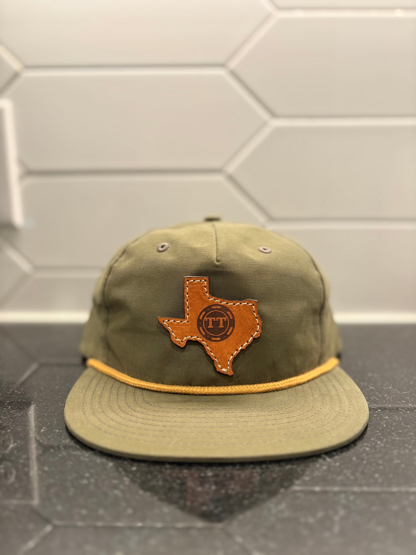 TTO Texas Hat- Green (Dark Leather)