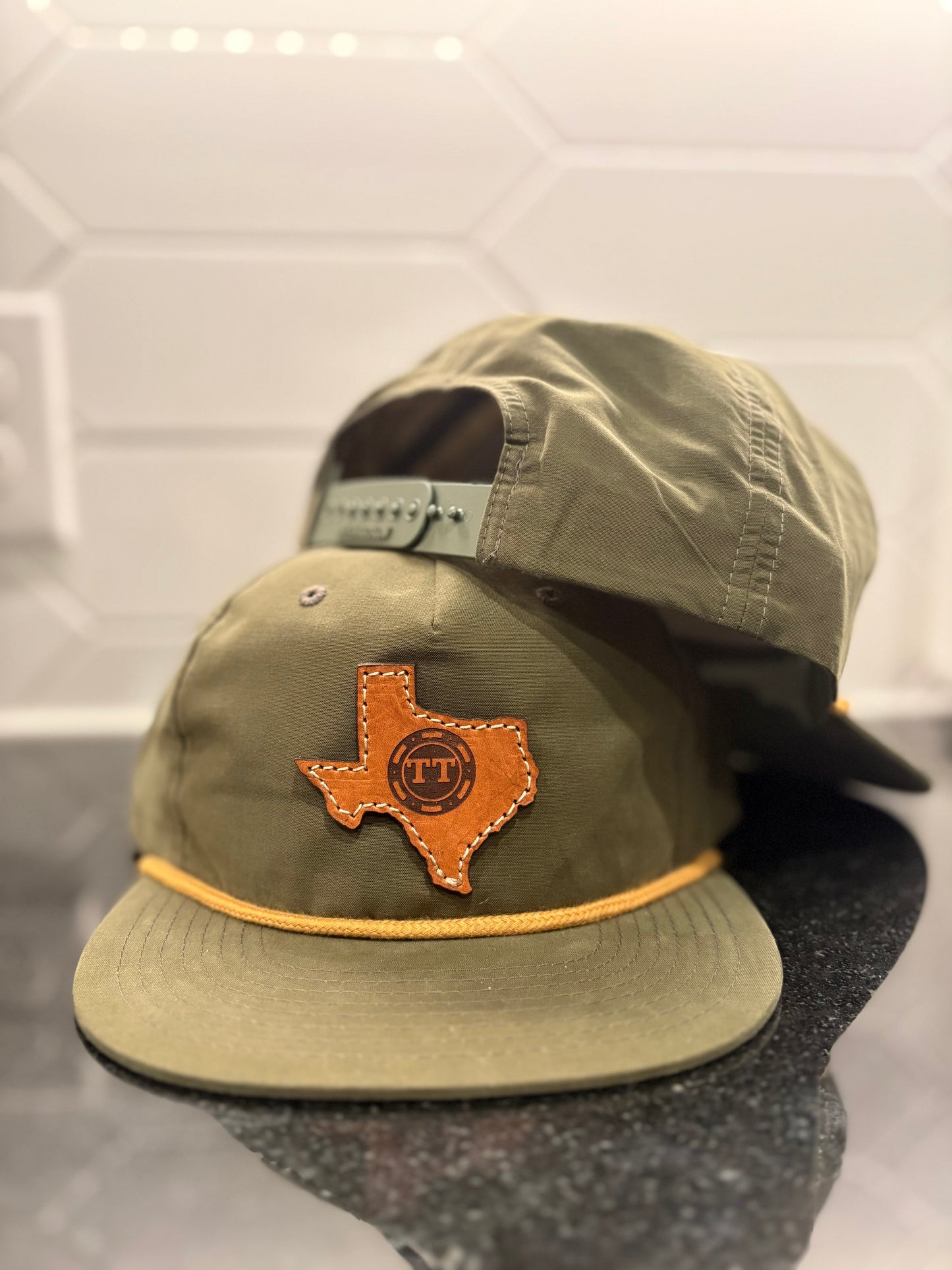 TTO Texas Hat- Green (Dark Leather)